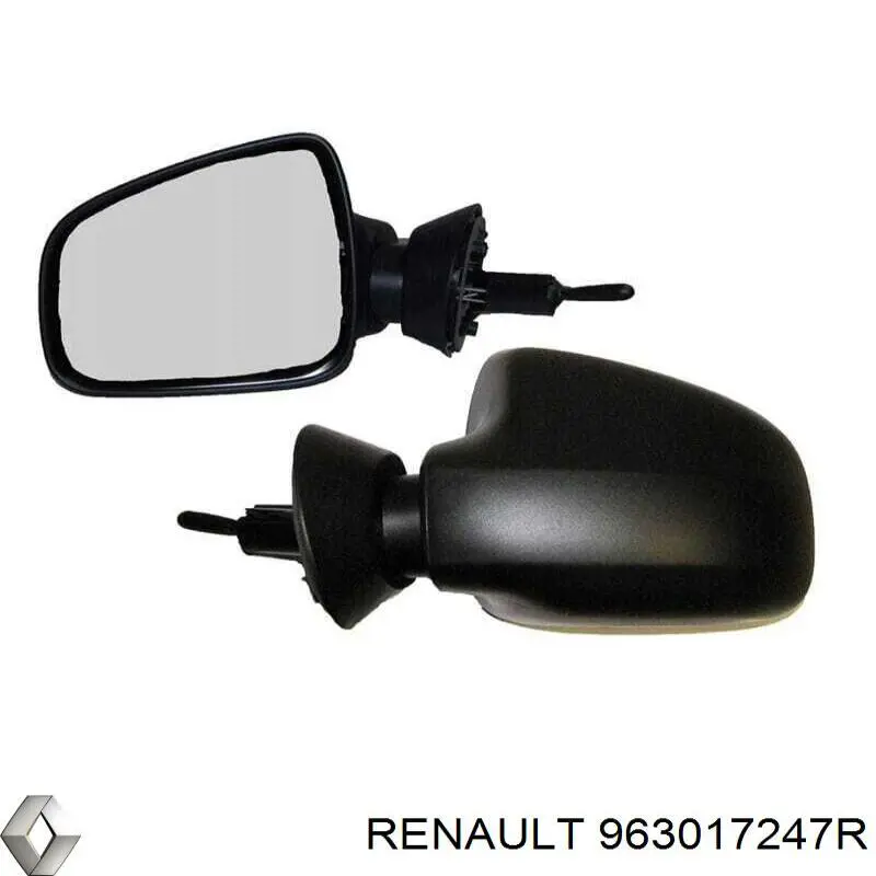 963017247R Renault (RVI) espejo retrovisor derecho