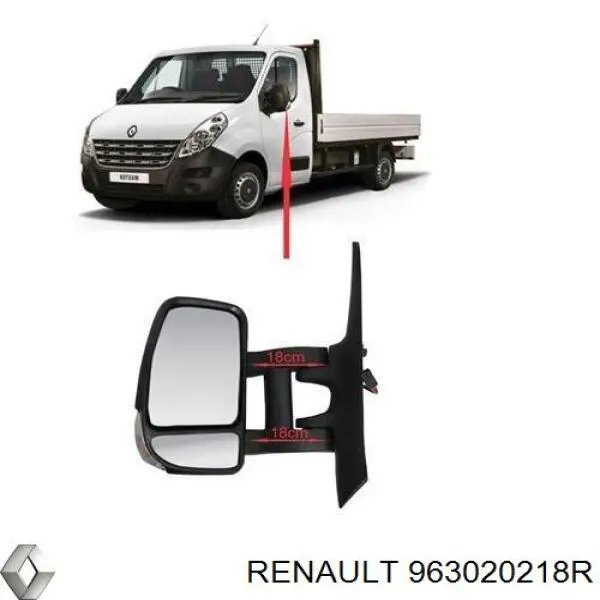 Espejo izquierdo Renault (RVI) 963020218R precio, desde 207,64 EUR