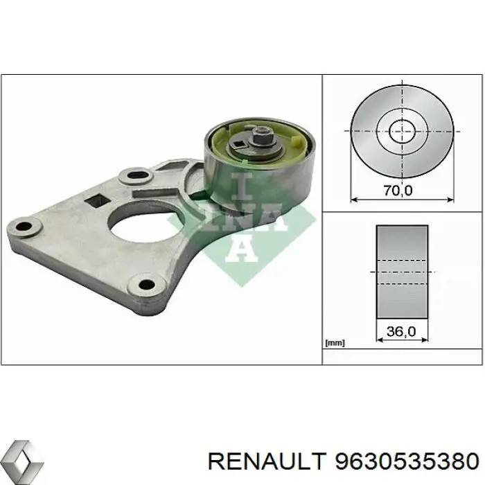 9630535380 Renault (RVI) tensor de la correa de distribución