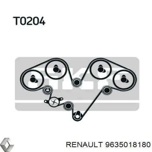 9635018180 Renault (RVI) bomba de agua