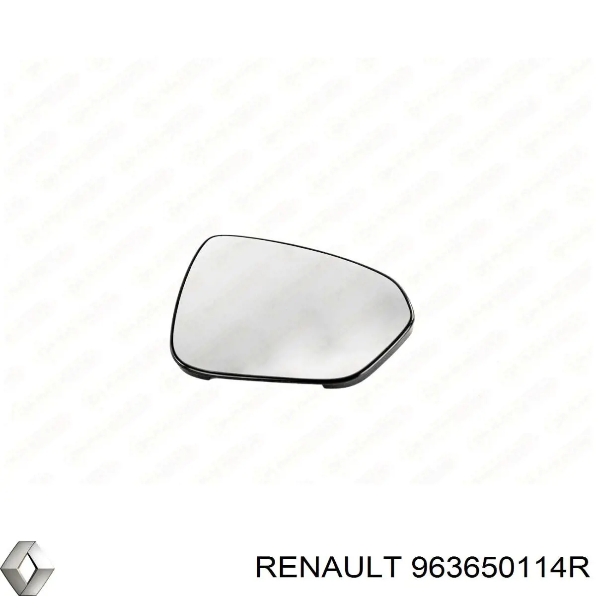 963650114R Renault (RVI) cristal de espejo retrovisor exterior derecho