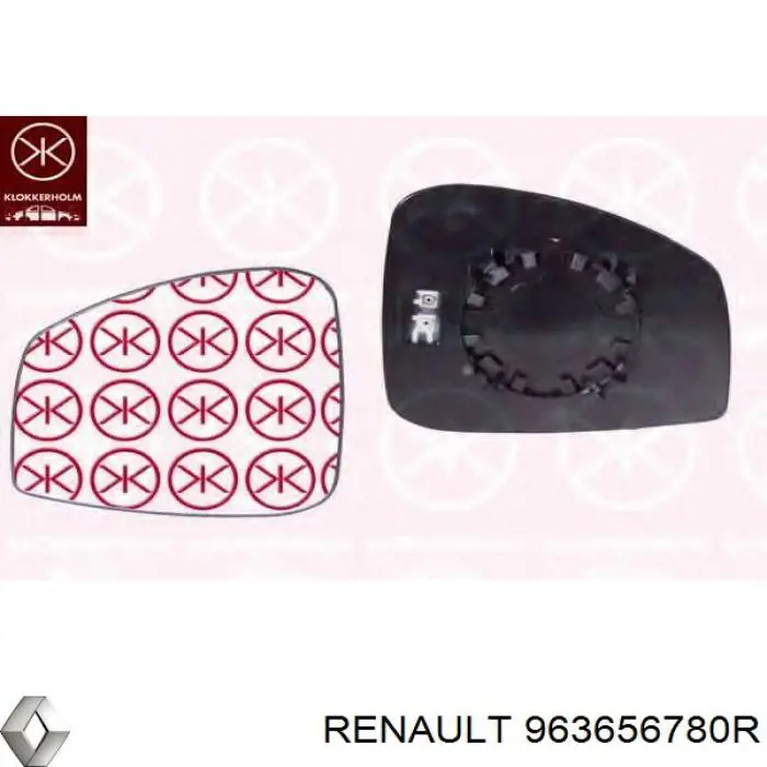 Comprar 963656780R Renault (RVI) Cristal de espejo retrovisor derecho