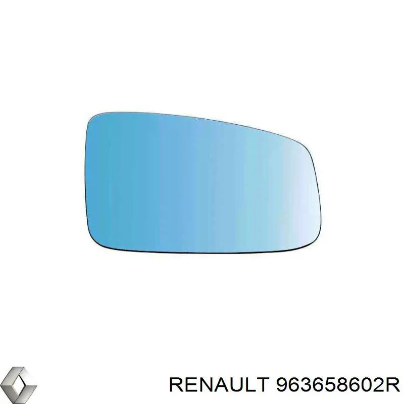 963658602R Renault (RVI) cristal de espejo retrovisor exterior derecho