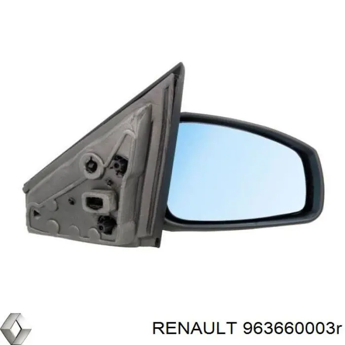 963660003R Renault (RVI) cristal de espejo retrovisor exterior izquierdo