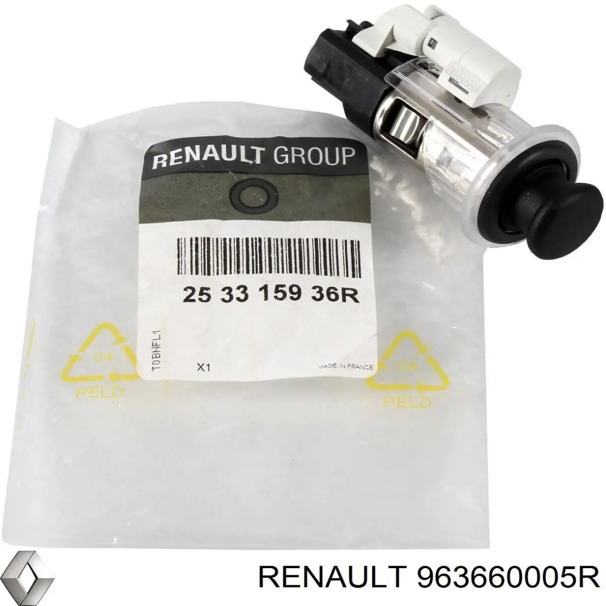 Comprar 963660005R Renault (RVI) Cristal de espejo retrovisor exterior izquierdo