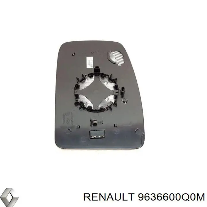 Cristal de espejo retrovisor exterior izquierdo 9636600Q0M Renault (RVI)