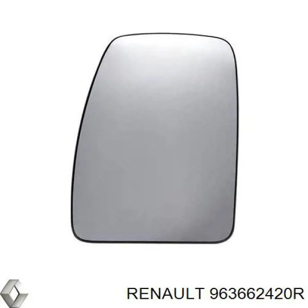 963662420R Renault (RVI) cristal de espejo retrovisor exterior izquierdo