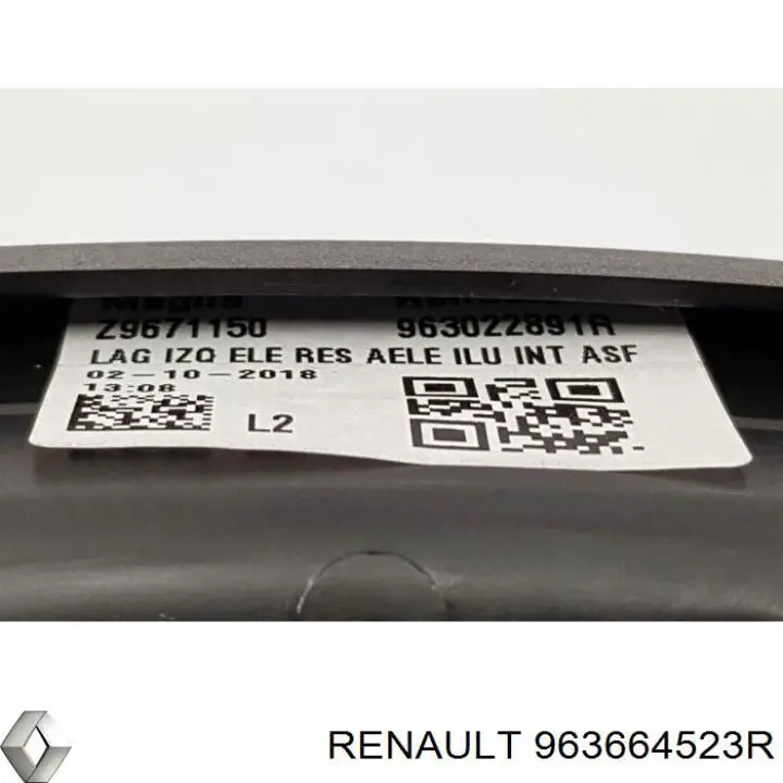 Cristal de Retrovisor Exterior Izquierdo Renault (RVI) 963664523R