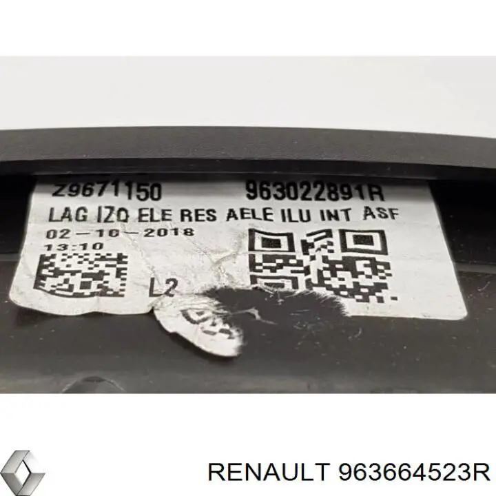 963664523R Renault (RVI) Cristal de espejo retrovisor exterior izquierdo