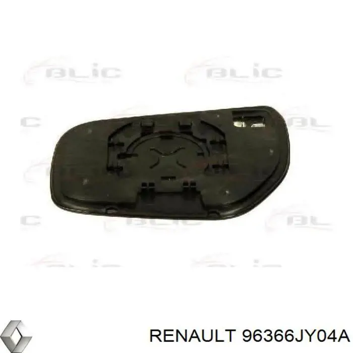 96366JY04A Renault (RVI) cristal de espejo retrovisor exterior derecho