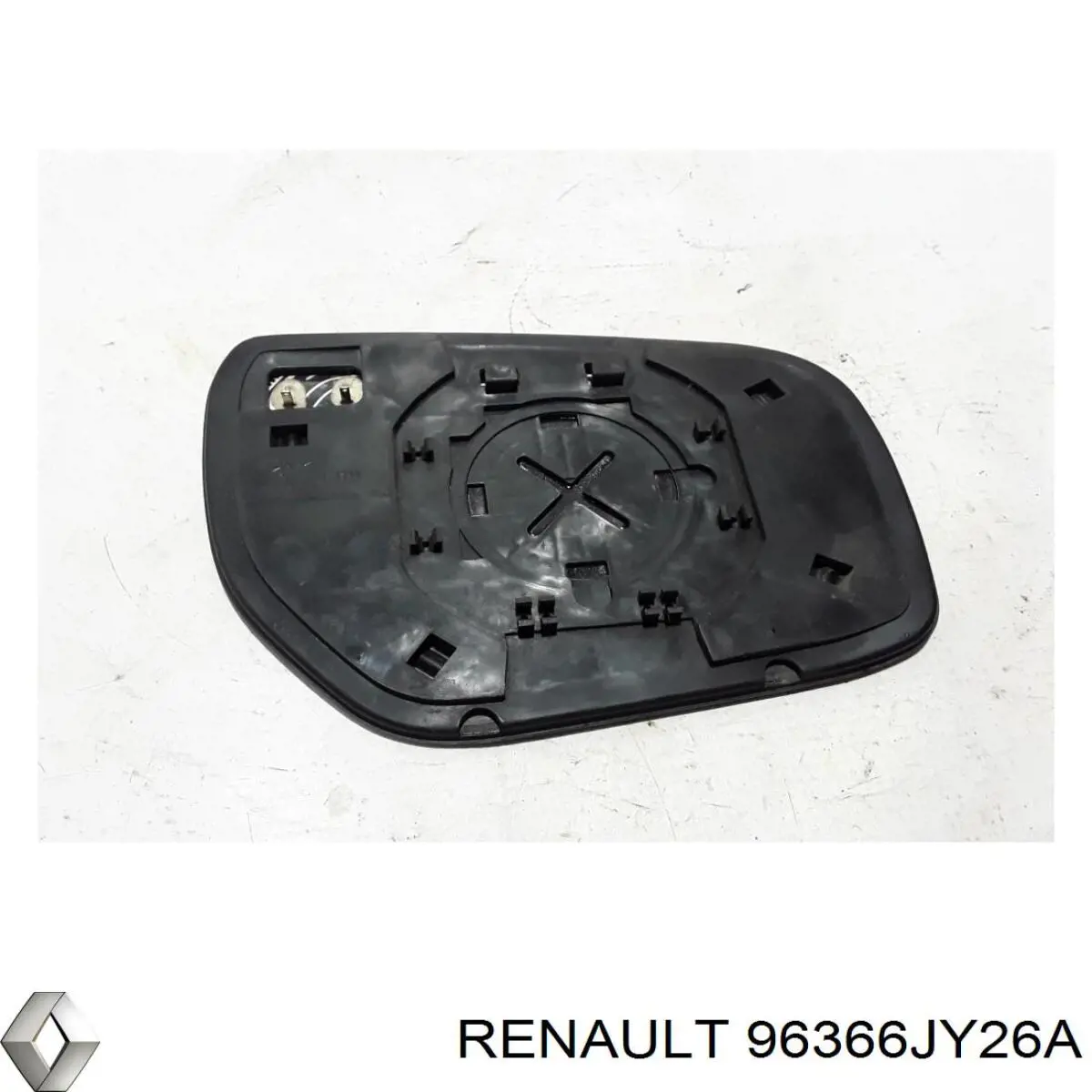 96366JY26A Renault (RVI) cristal de espejo retrovisor exterior derecho