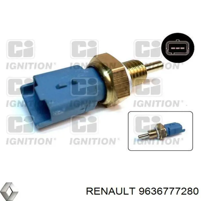 Sensor de temperatura 9636777280 Renault (RVI)