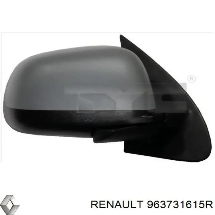 963731615R Renault (RVI) cubierta de espejo retrovisor izquierdo