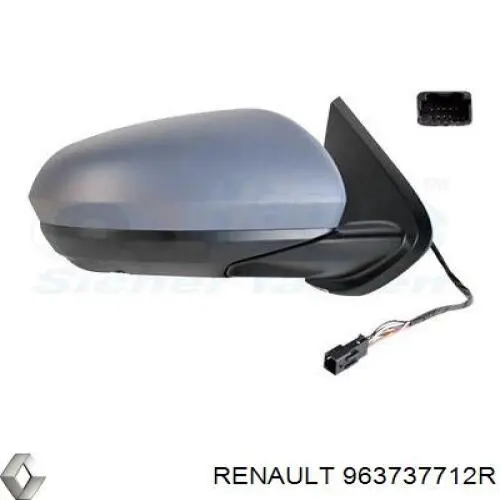 963737712R Renault (RVI) espejo retrovisor izquierdo