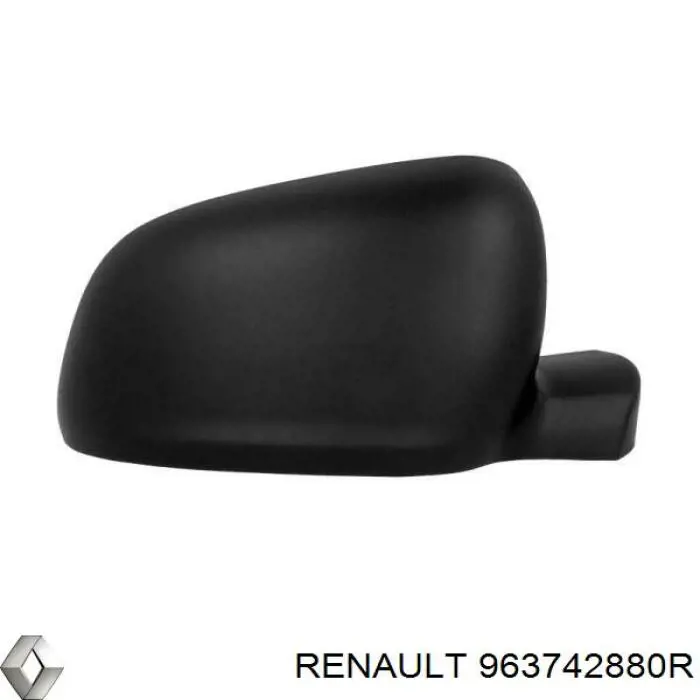 963742880R Renault (RVI) cubierta de espejo retrovisor derecho