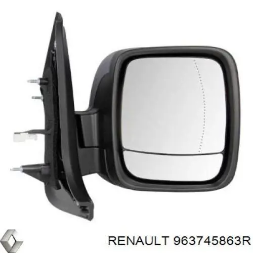 963745863R Renault (RVI) cubierta de espejo retrovisor derecho