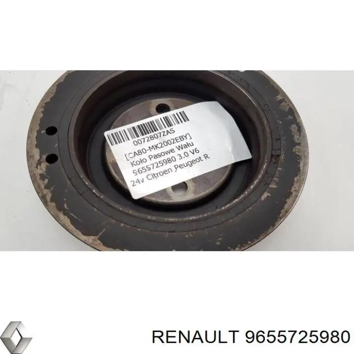 9655725980 Renault (RVI) polea de cigüeñal