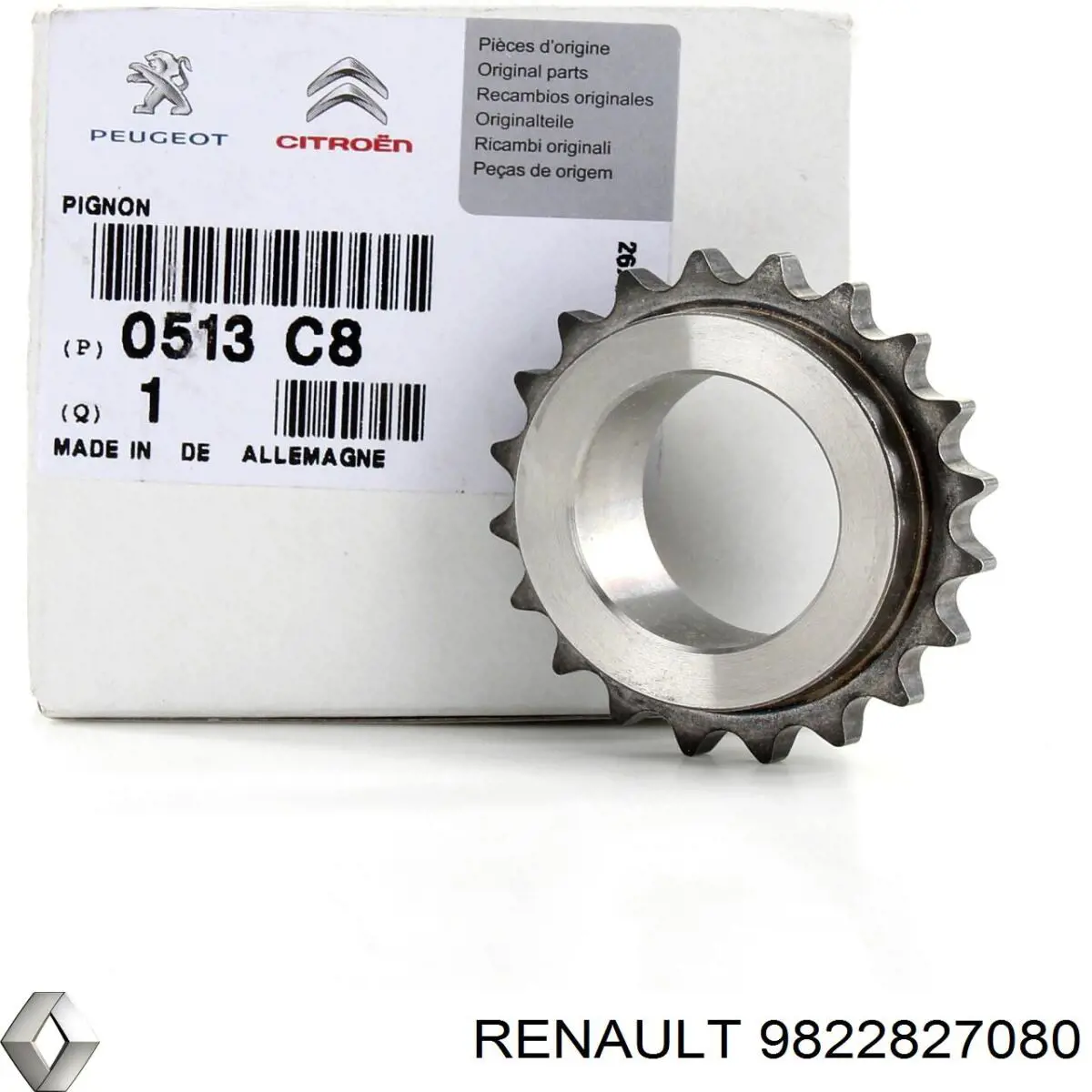 Cadena de distribución 9822827080 Renault (RVI)