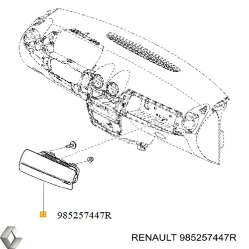 985257447R Renault (RVI) airbag para pasajero