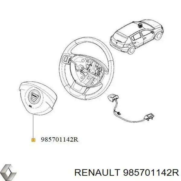 Airbag en el lado del conductor Dacia Lodgy (JS)