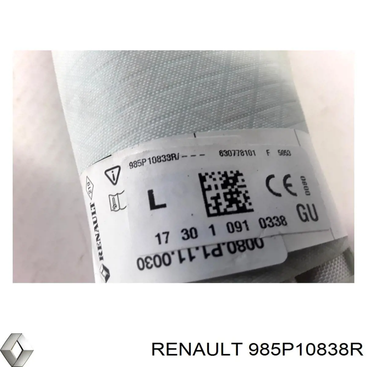 Airbag de cortina lateral izquierda 985P10838R Renault (RVI)