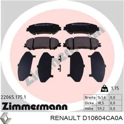Pastillas de freno delanteras Nissan Qashqai 2 J11