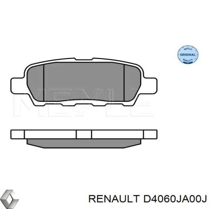 D4060JA00J Renault (RVI) pastillas de freno traseras