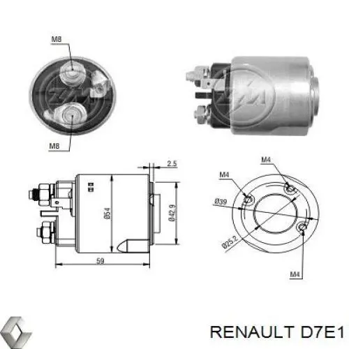 Motor de arranque D7E1 Renault (RVI)