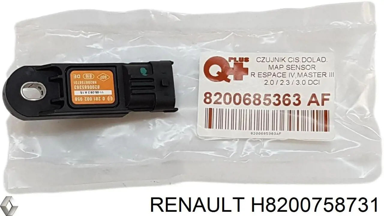 Sensor de presión del aire de admisión Renault (RVI) H8200758731 precio, desde 31,76 EUR