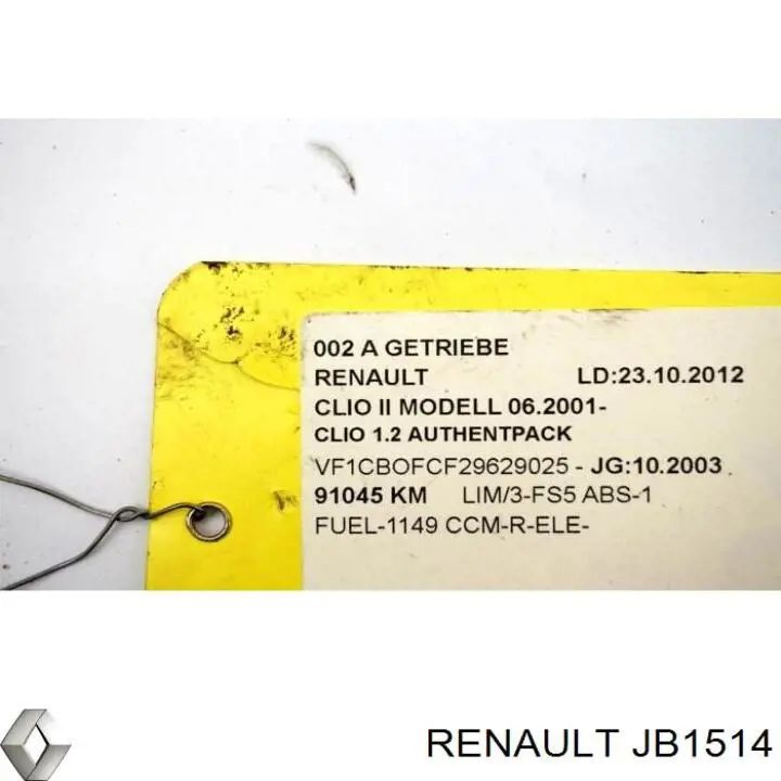 Comprar JB1514 Renault (RVI) Caja de cambios mecánica completa