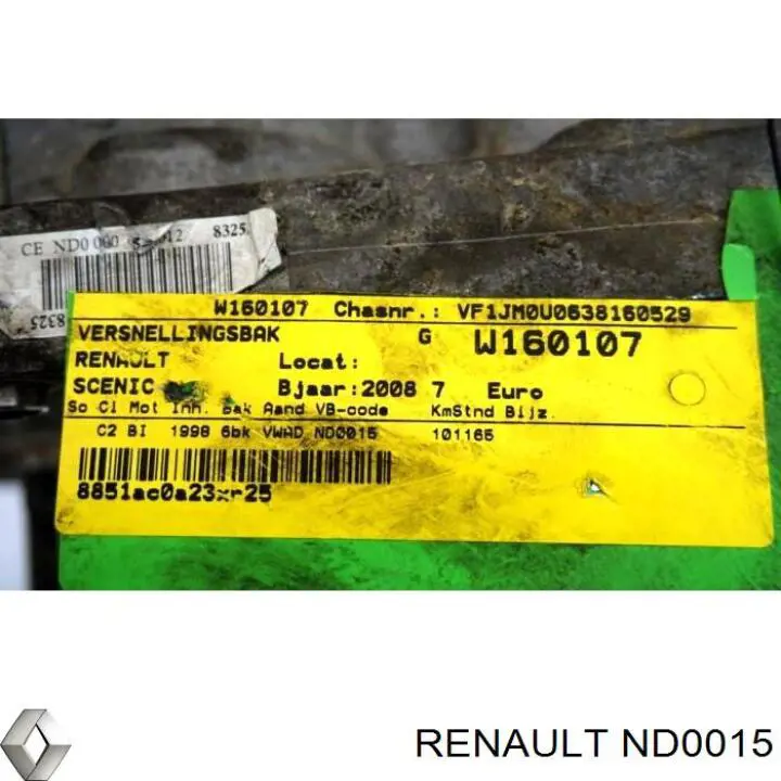 Caja de cambios mecánica Renault (RVI) ND0015 precio, desde 302,02 EUR