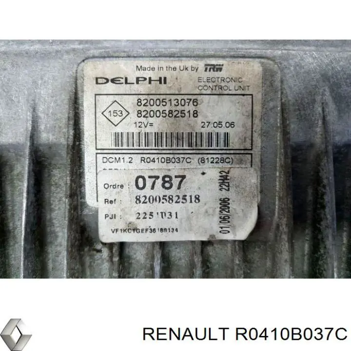 R0410B037C Renault (RVI) Módulo de control de inyección de combustible (ECU)