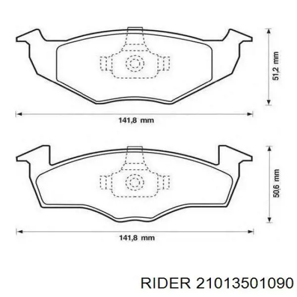 2101-3501090 Rider pastillas de freno delanteras