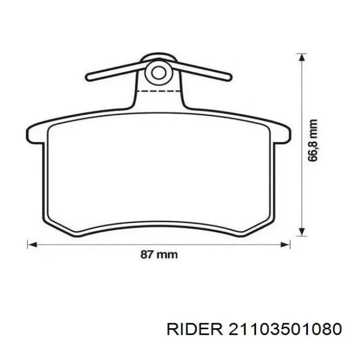 2110-3501080 Rider pastillas de freno delanteras