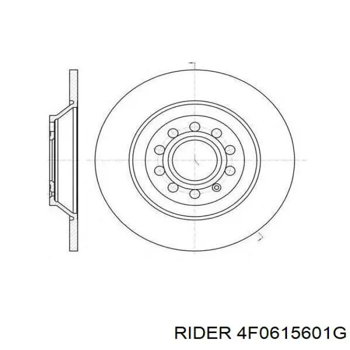 4F0615601G Rider disco de freno trasero