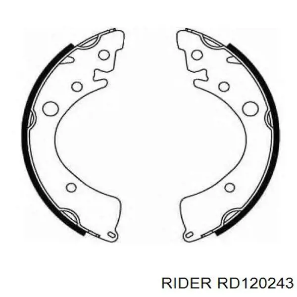 RD120243 Rider zapatas de frenos de tambor delanteras