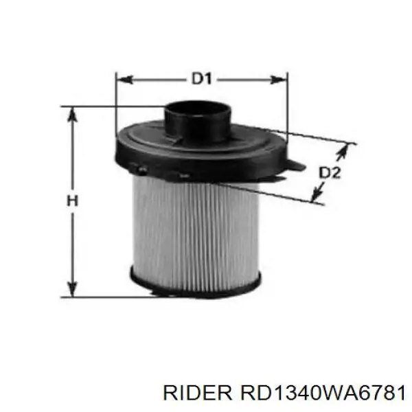 RD.1340WA6781 Rider filtro de aire