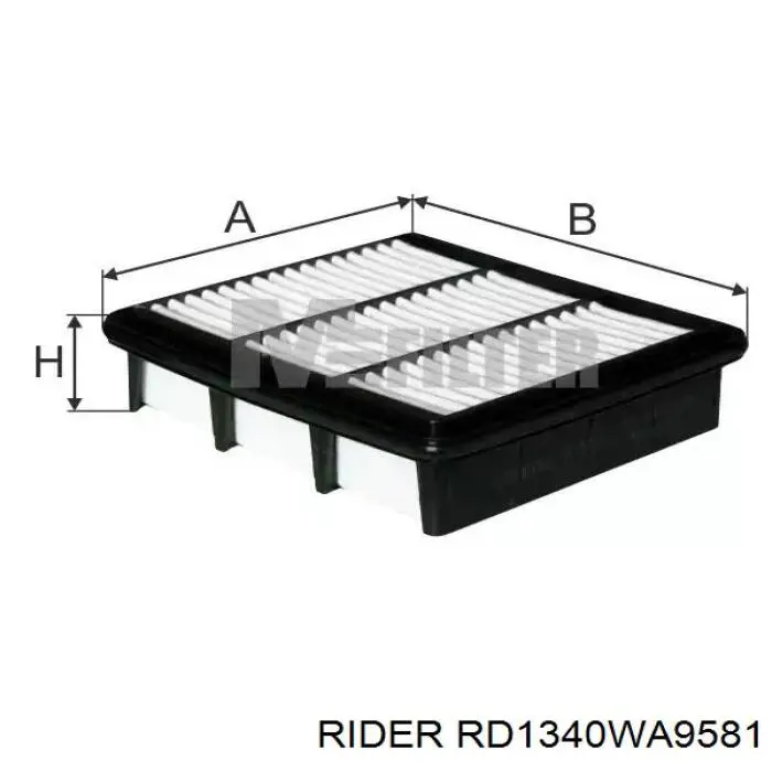 RD1340WA9581 Rider Filtro de aire de motor