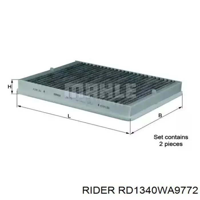 RD1340WA9772 Rider Filtro de aire de motor