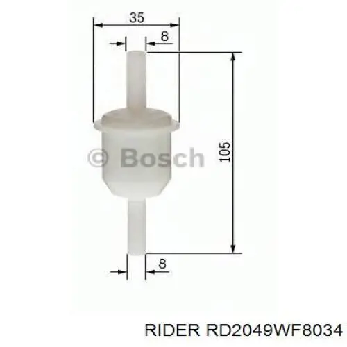 Filtro combustible Rider RD2049WF8034 precio, desde 7,12 EUR