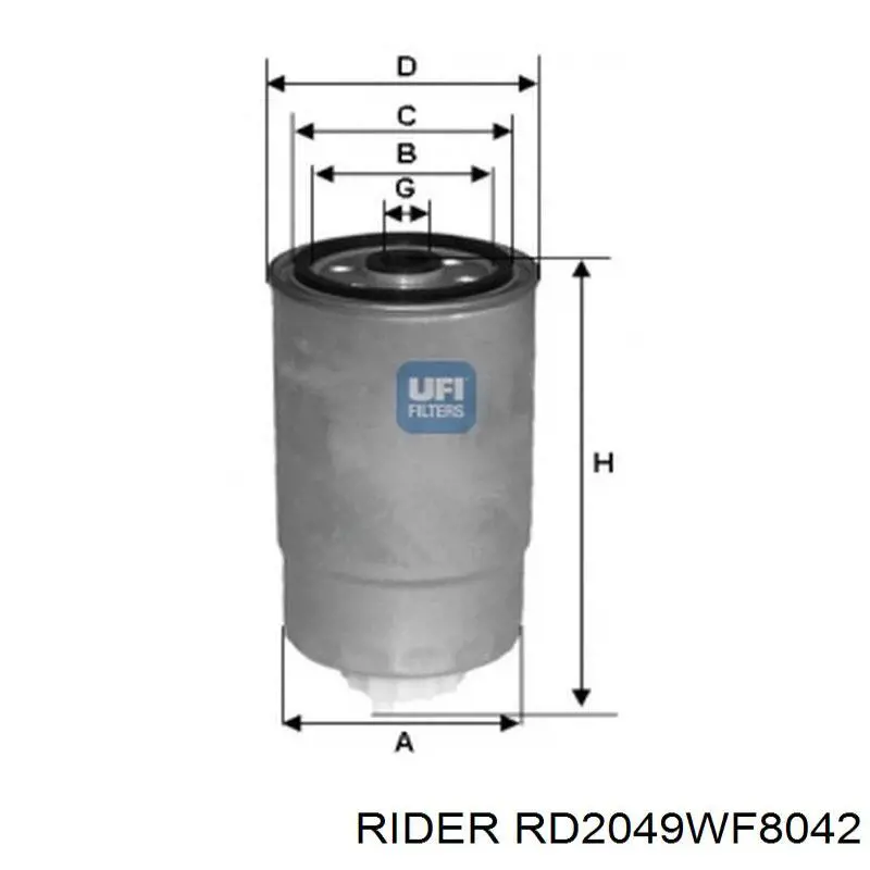 RD2049WF8042 Rider Filtro de gasolina