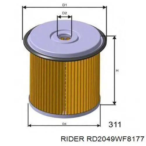 RD.2049WF8177 Rider filtro combustible