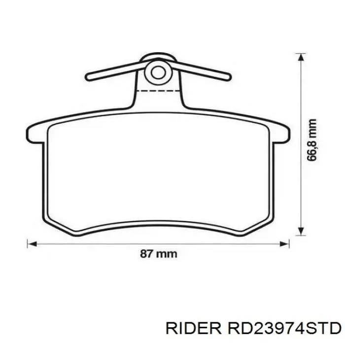 RD23974STD Rider Pastillas delanteras