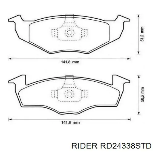 Comprar RD24338STD Rider Pastillas de freno traseras