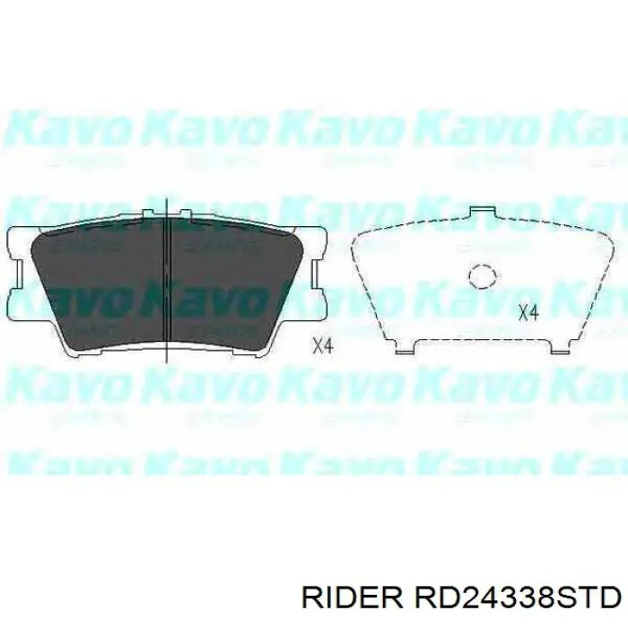 RD24338STD Rider Pastillas freno traseras