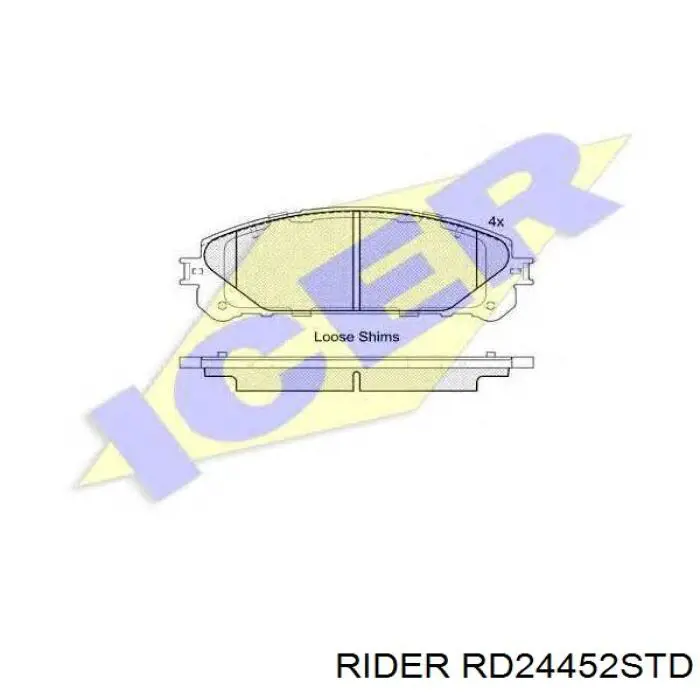 RD.24452STD Rider pastillas de freno delanteras