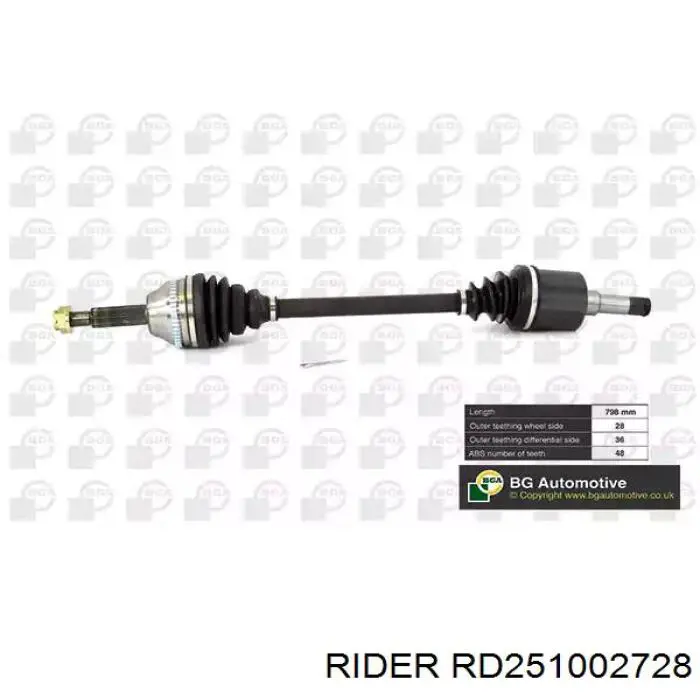 Rodamiento central del eje de transmisión Rider RD251002728 precio, desde 31,63 EUR