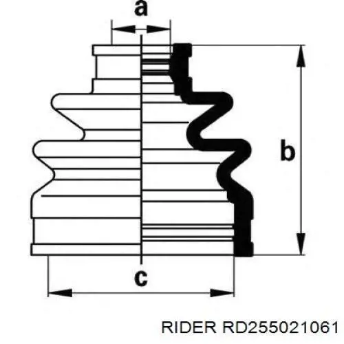 RD255021061 Rider árbol de transmisión delantero izquierdo