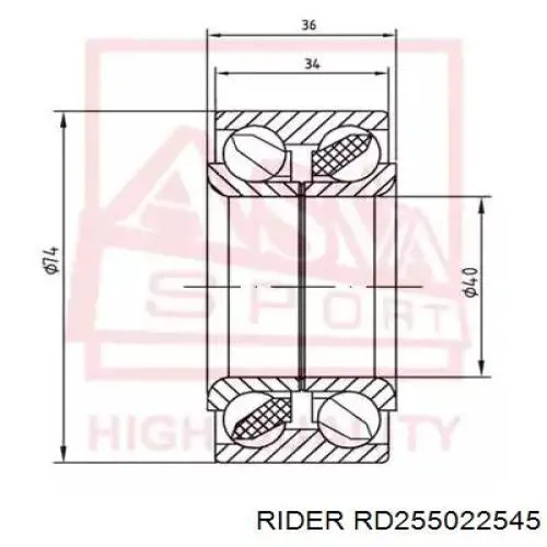 RD255022545 Rider Junta homocinética interna delantera izquierda