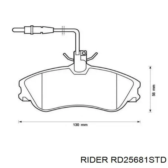 RD.25681STD Rider pastillas de freno delanteras